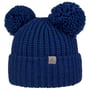 Double Pom Gebreide Muts by Lierys blauw