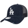 WMNS Denim Dodgers Trucker Pet by New Era donkerblauw