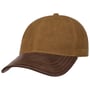 Katoenen Pet met Leren Visor by Stetson bruin