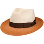 Oakerton Fedora Toyo Strohoed by Stetson wit-oranje