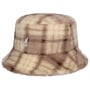 Multi Plaid Faux Fur Bucket Stoffen Hoed by Kangol beige