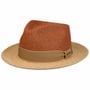 Twotone Toyo Fedora Raffia Hoed by Stetson naturel-rood