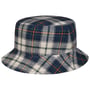 Caroma Check Bucket Katoenen Hoed by JJ Hats blauw