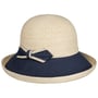 Versana Hoed met Opstaande Rand by Seeberger naturel-blauw