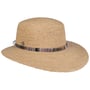 Rafia Crochet Hoed met Schuine Rand by Lierys naturel