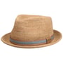 Vintage Player Crochet Raffia Hoed by Stetson naturel