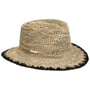Contrast Edge Zeegras Hoed by Seeberger naturel-zwart