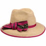 Acavana Traveller Raffia Hoed by bedacht naturel-pink
