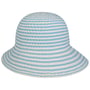 Twotone Braids Stoffen Hoed by bedacht blauw