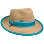 Crochet Bogart Raffia Hoed by bedacht blauw
