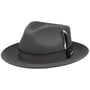 Vanvico Fedora Wollen Hoed by Stetson donkergrijs