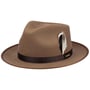 Stenbrick Fedora Wollen Hoed by Stetson lichtbruin