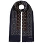 Polka Dots Wollen Sjaal by Stetson bruin-blauw