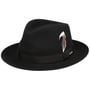Darona Fedora Wollen Hoed by Stetson zwart