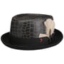 Jhon Premium Pork Pie Leren Hoed by Alfonso D’Este zwart