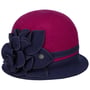Danuca Cloche Hoed met Bloem by Lierys pink-donkerblauw