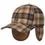 Classic Plaid Pet met Oorkleppen by Kangol bruin-beige