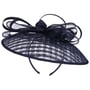 Chess Sinamay Saucer Fascinator by McBURN donkerblauw