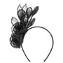 Lioressa Sinamay Fascinator by Seeberger zwart