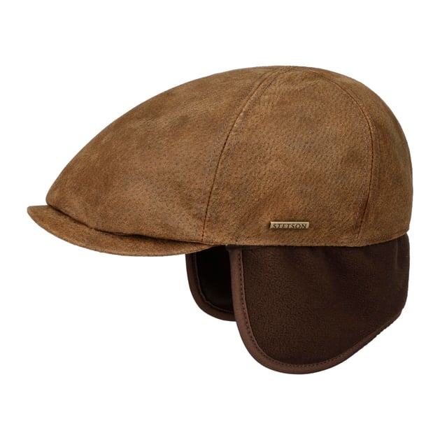 STETSON Vaby Earflap herenpet – wol voor de winter, gesloten achter, met vizier, oortjes, voering, herfst-winter, Antraciet